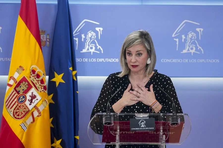 La portavoz de Sumar Verónica Barbero.