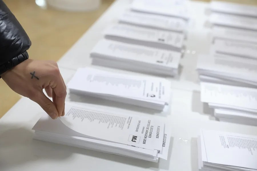Papeletas en un colegio electoral.