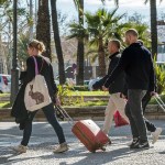 Turistas en el centro de Palma de Mallorca.