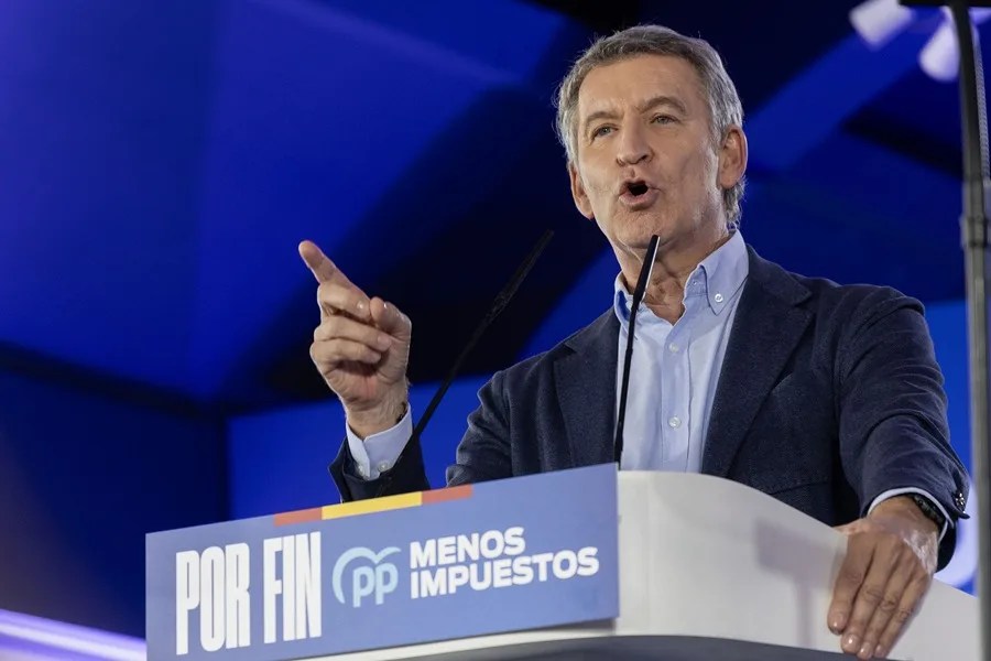 El líder del Partido Popular, Alberto Núñez Feijóo