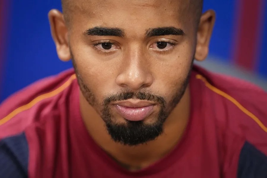 El delantero brasileño del Barcelona Gabriel Jesus, en una entrevista con EFE