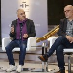 Los secretarios general de UGT, Pepe Álvarez (i) y CCOO, Unai Sordo (d) protagonizan 'Los Desayunos' de la Agencia EFE y RTVE