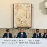 Captura de video de un momento del discurso del rey Felipe VI que ha presidido este jueves la reunión del patronato del Real Monasterio de Poblet