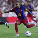 El delantero del Barcelona Raphinha