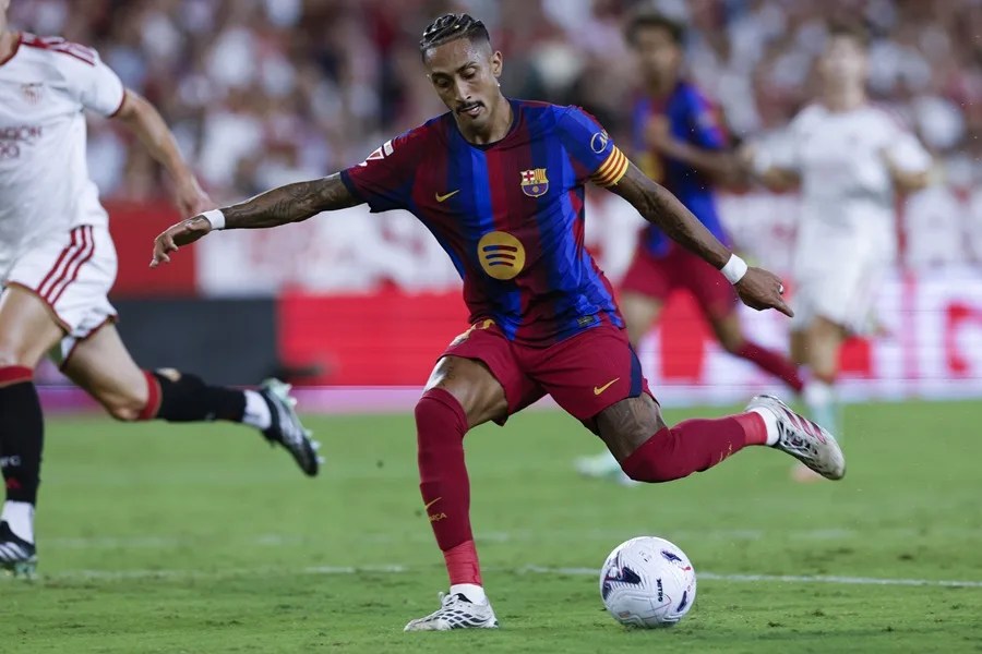 El delantero del Barcelona Raphinha
