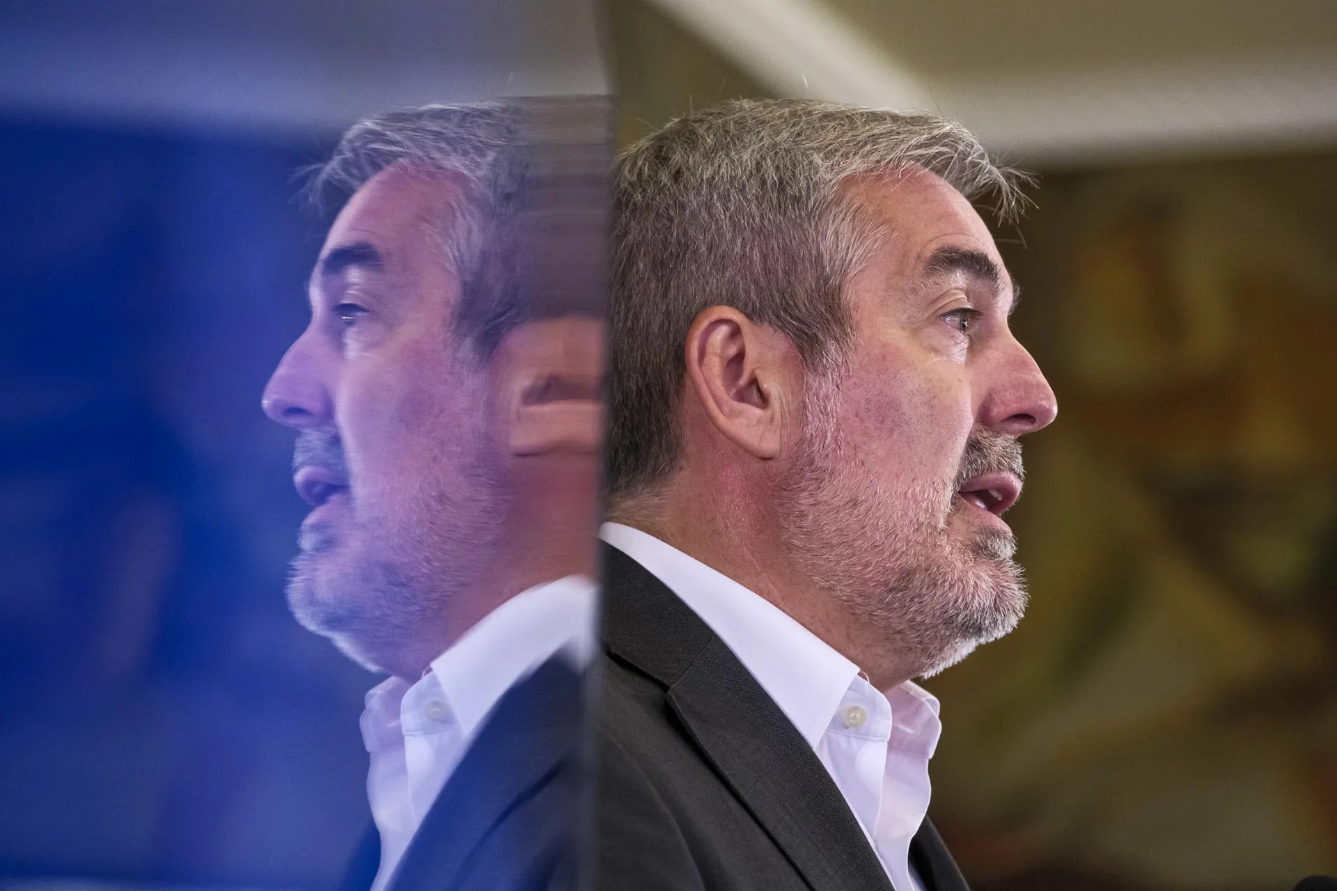 El presidente de Canarias, Fernando Clavijo, inauguró este lunes el foro 'El turismo que viene: soberanía, gobernanza y exportación del conocimiento', organizado por Editorial Prensa Ibérica. EFE/Ángel Medina G.