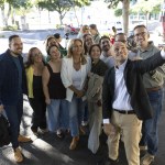 Los candidatos de Coalición Canaria-Primero Canarias al Congreso por Santa Cruz de Tenerife, Cristina Valido (4i) y Jonathan Felipe (i), y al Senado por Tenerife, Alfonso Cabello (2d) y Patricia León (3i), registraron este viernes sus listas en la Junta Electoral Provincial.EFE/ Miguel Barreto