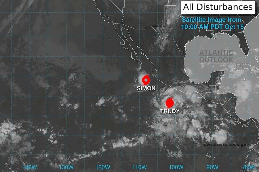 Trudy es huracán categoría 2 y provoca lluvias intensas en Guerrero, Oaxaca y Michoacán