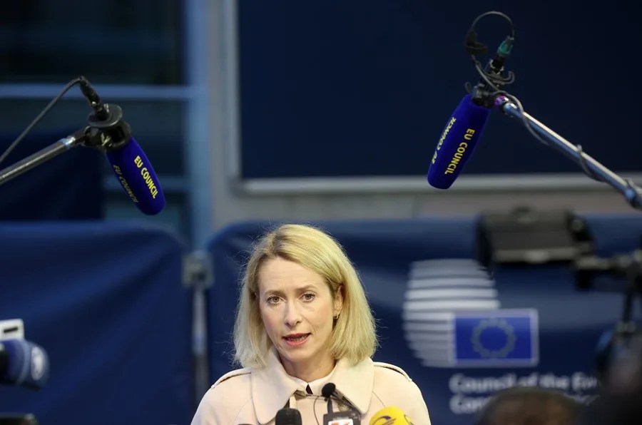 La alta representante de la Unión Europea (UE) para Asuntos Exteriores y Seguridad, Kaja Kallas, hoy en Luxemburgo.