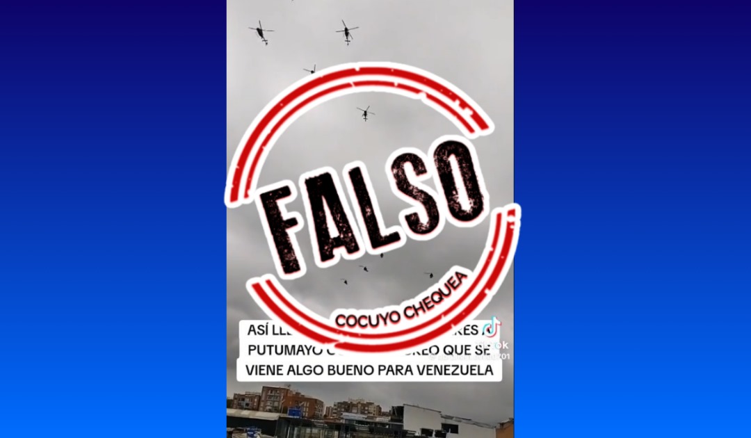 Falso video helicópteros Colombia