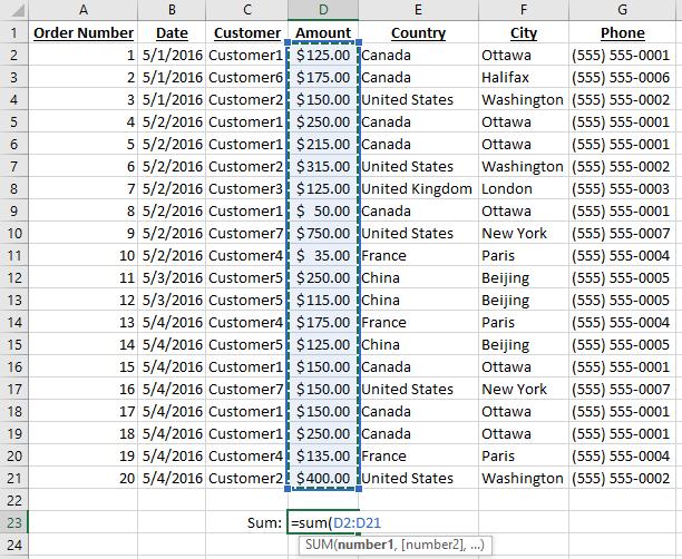 Excel Basic Formulas: Sum, Average, Count, Max, Min | Efficient Analyst