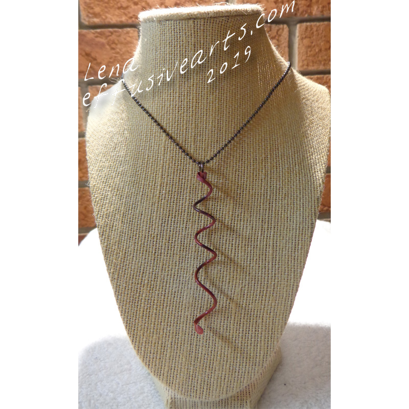 PCLN-0004 Copper Wire Swirl Pendant