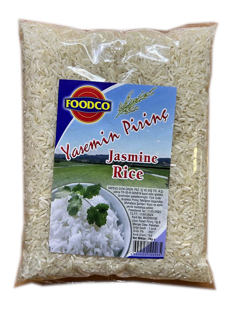 Foodco Jasmine Rice ( Yasemin Pirinci ) 1 Kg Efilem