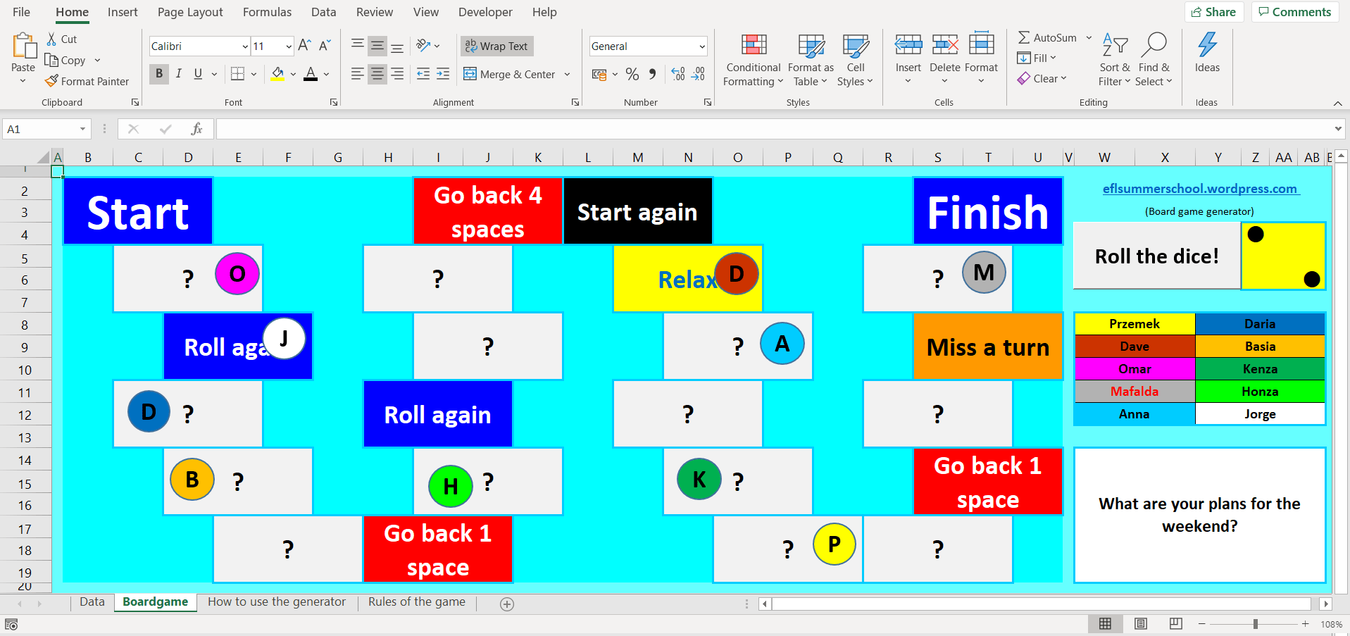 Make your own board game online. Board Game Generator Virtual Teaching Efl Summer School
