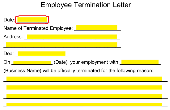 Free Employee Termination Letter Template Pdf Word Eforms Free Fillable Forms