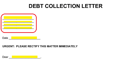 Free Debt Collections Letter Template Sample Word Pdf Eforms Free Fillable Forms