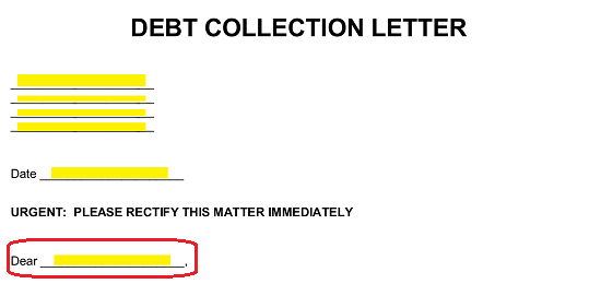 Free Debt Collections Letter Template Sample Word Pdf Eforms Free Fillable Forms