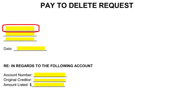 Free Pay For Delete Letter Template And Sample Pdf Word Eforms Free Fillable Forms
