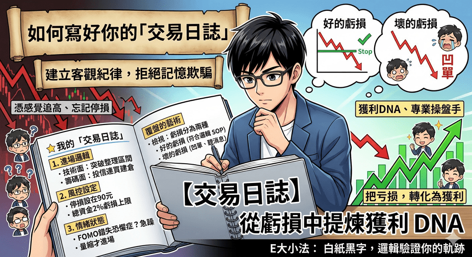 交易沒有奇蹟，只有軌跡：如何寫好你的「交易日誌」，從虧損中提煉獲利 DNA
