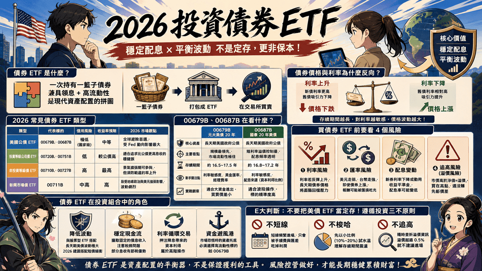 2026債券ETF新手指南：00679B與00687B長天期美債怎麼選？
