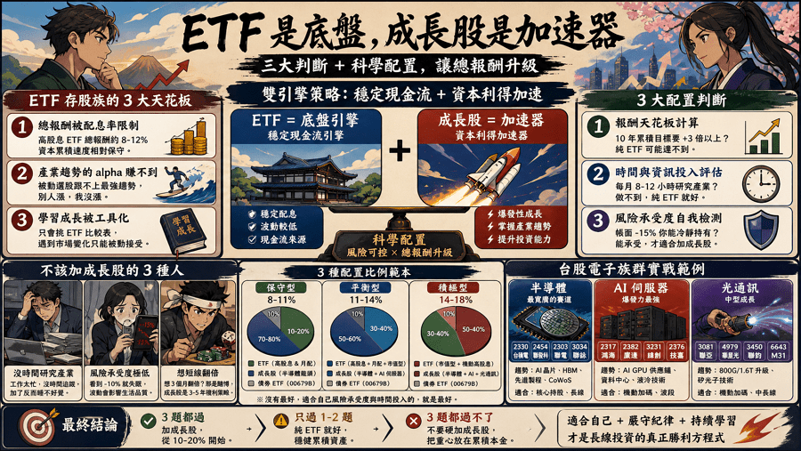ETF 存股族進階術：2026 配置成長股實現資產翻倍的關鍵策略