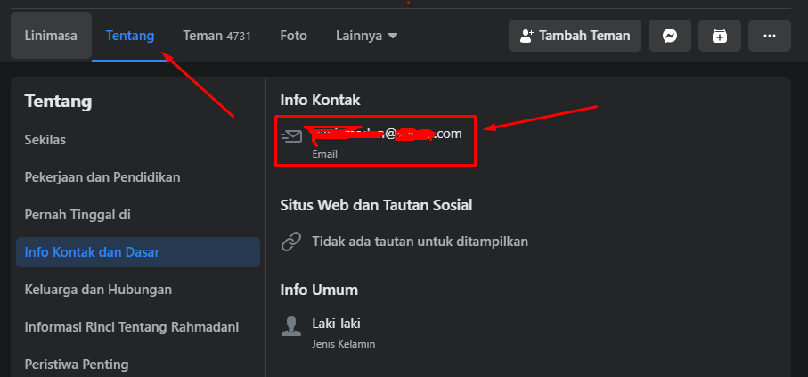 √ begini cara melihat email facebook orang lain & akun sendiri