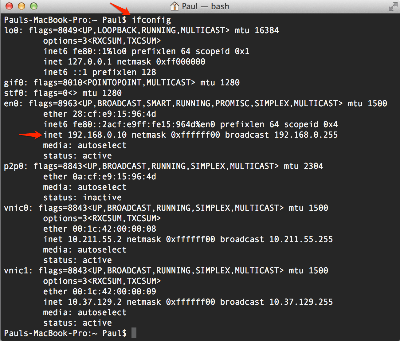 assign ip ifconfig