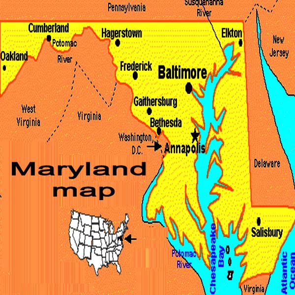 Maryland Mapa Maryland Map Baltimore Map Map Of Maryland MD US Map Marylandmap 