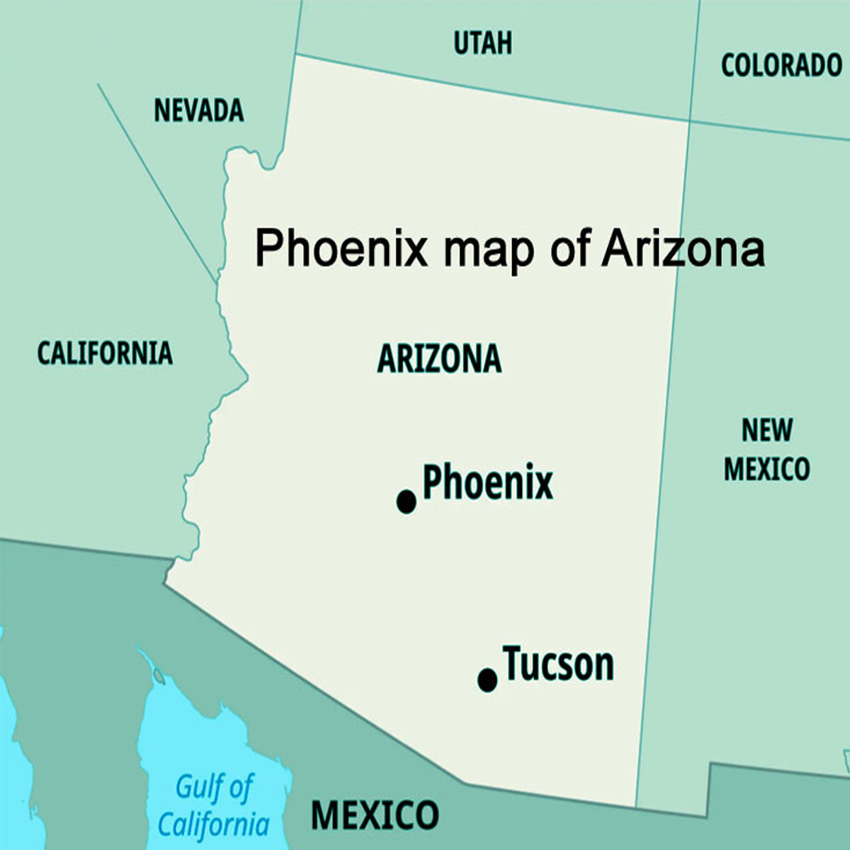 Arizona Map Map Of Arizona Phoenix Map Of Arizona Mapa Arizona 