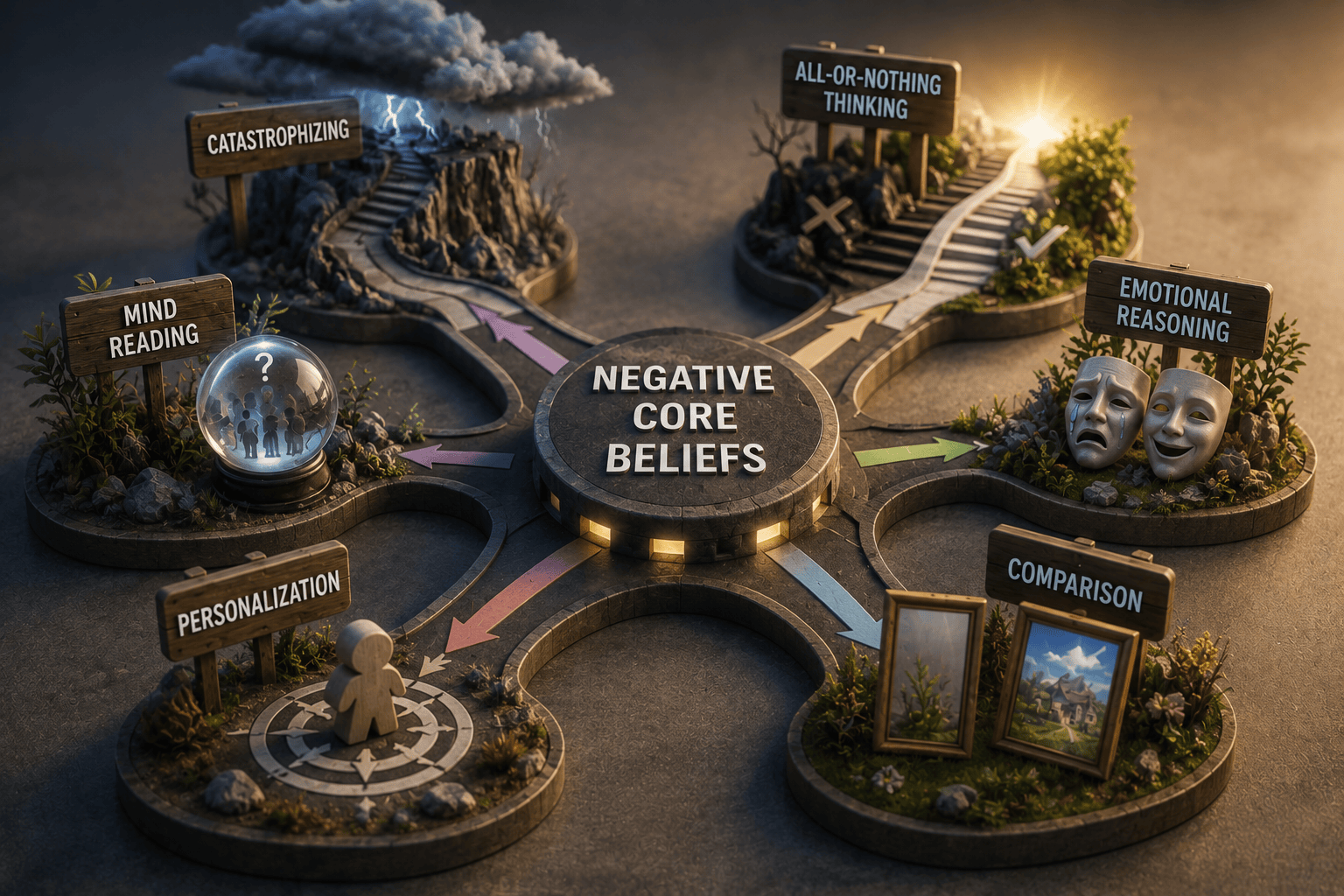 Negative Core Beliefs Mind Map
