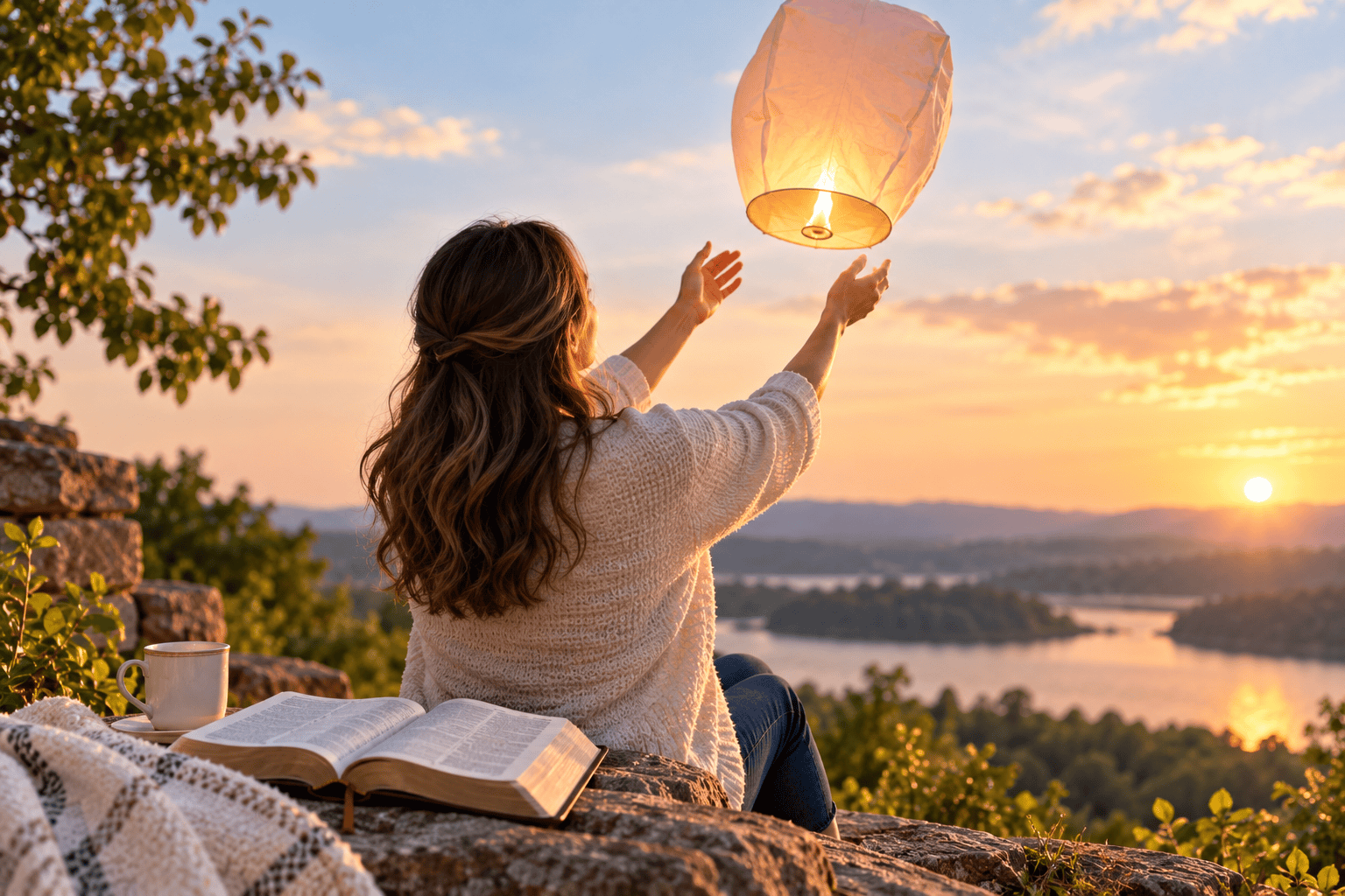 Hope Rising at Sunset