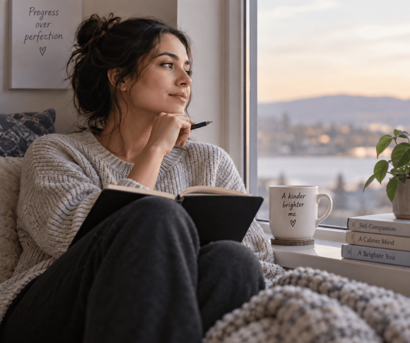 Quiet Reflection by the Window