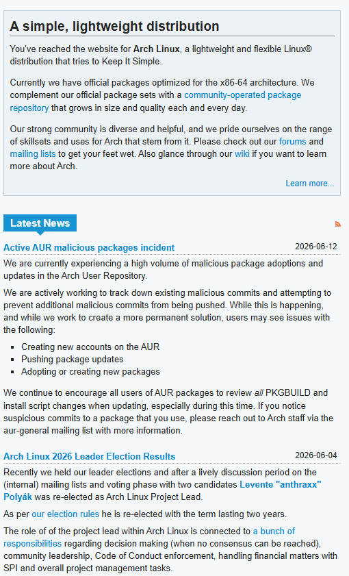 Arch Linux 滾動更新Linux作業系統