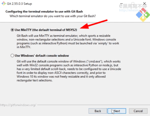 Git 安裝,Windows 版本控制工具環境設定細節【教學】 13 開啟Git Bash使用MinTTY