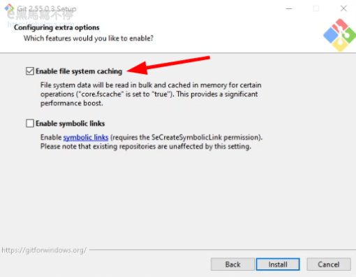 Git 安裝,Windows 版本控制工具環境設定細節【教學】 16 啟用Git檔案系統快取功能