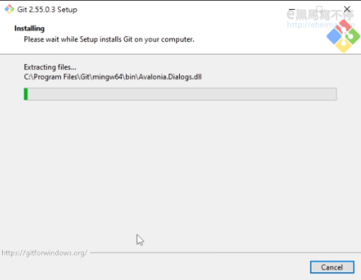 Git 安裝,Windows 版本控制工具環境設定細節【教學】 17 Git安裝進度