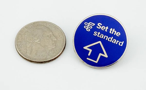 Values Pin Lead With Empathy Pink Encompass Health Employee