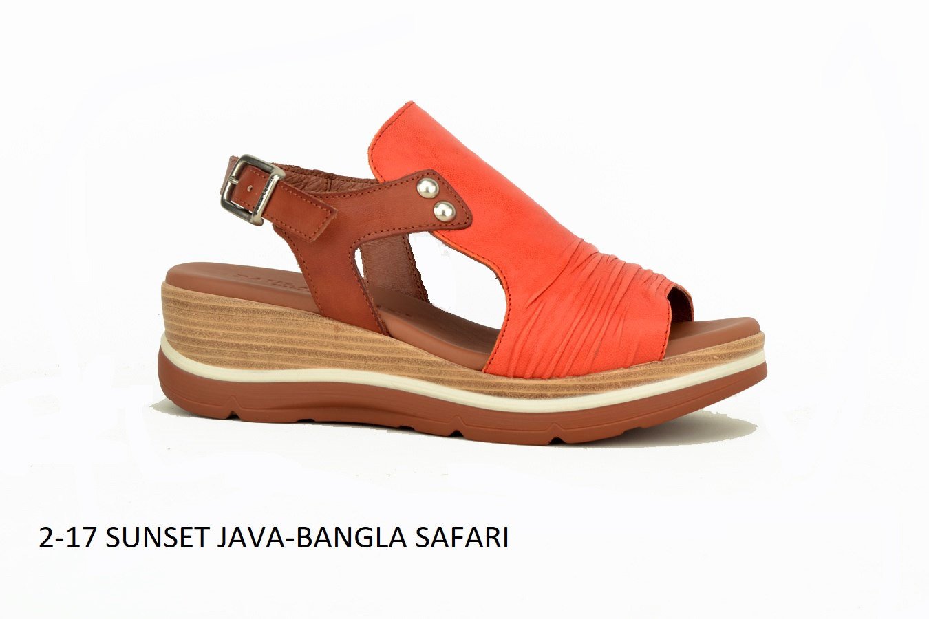 Paula Urban Jave Wedge Leather Sandal
