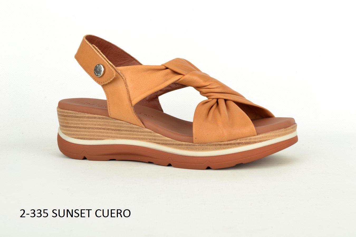 Paula Urban Sunset Cuero Wedge Leather Sandal