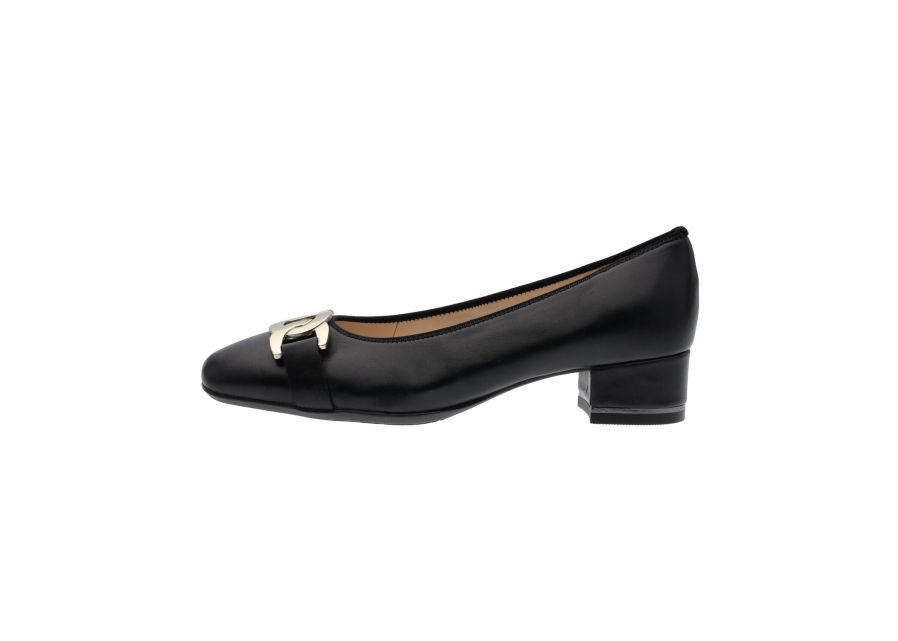 Ara Black Leather Low Court