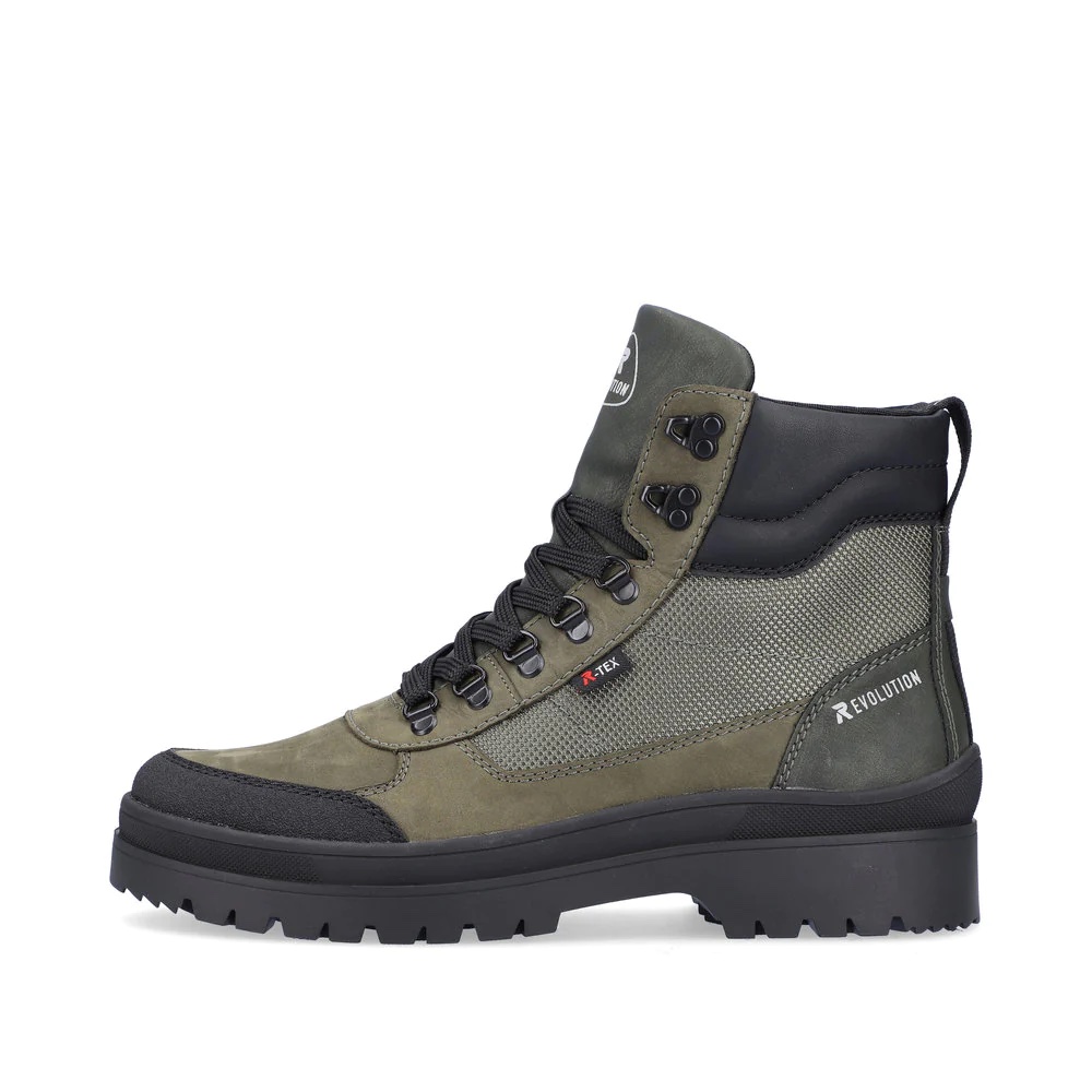 Rieker E-evolution Khaki Lace And Zip Boot