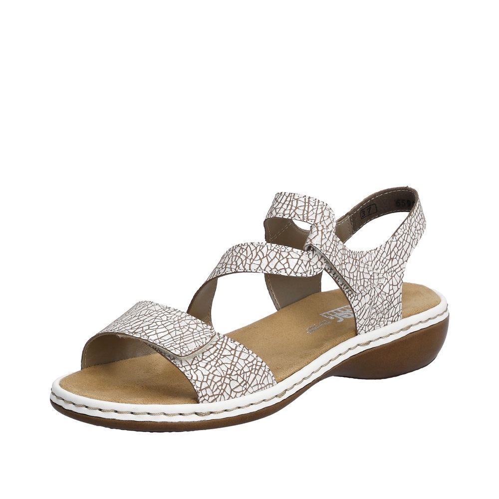 Rieker White Velcro Sandals