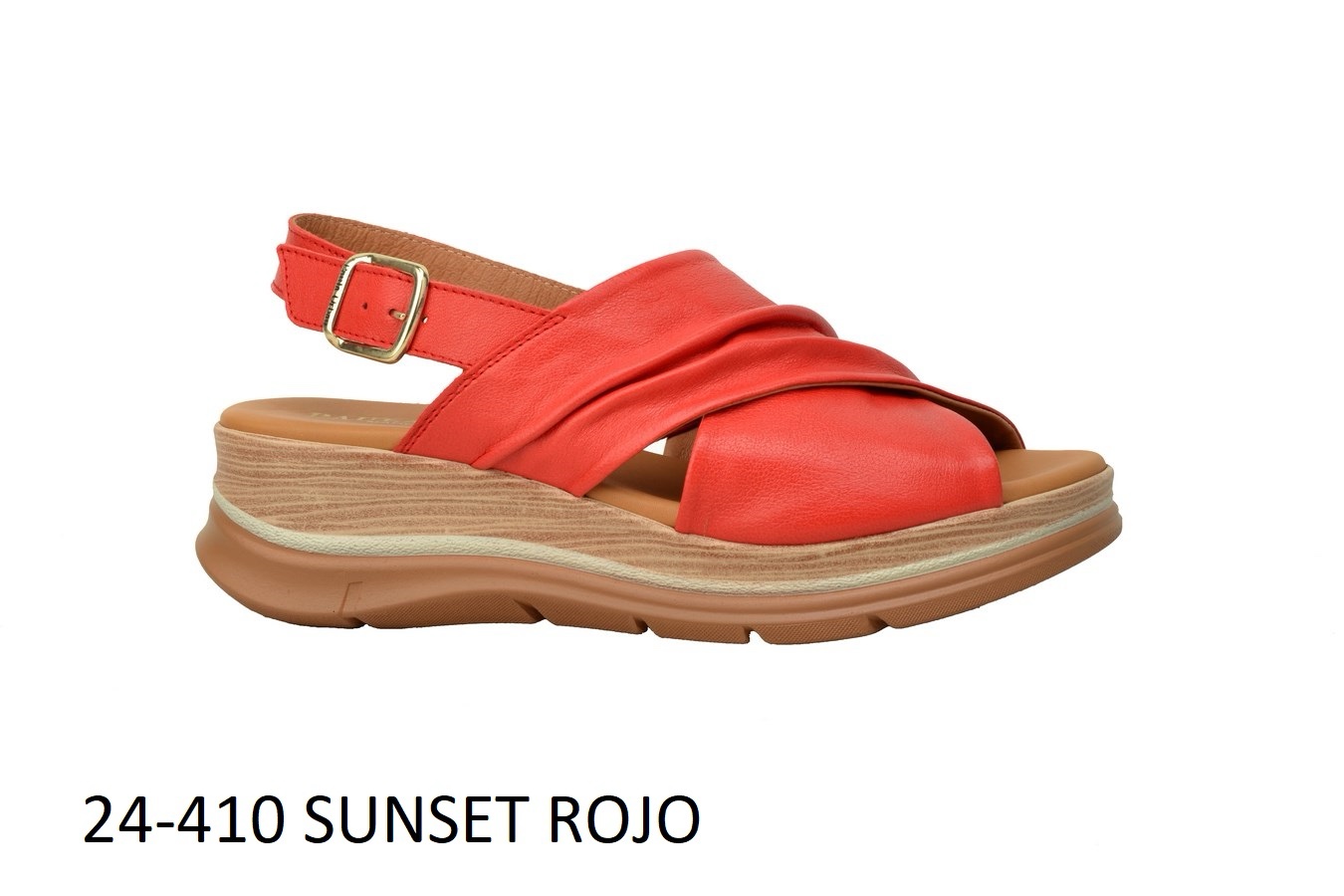 Paula Urban Red Wedge Sandal