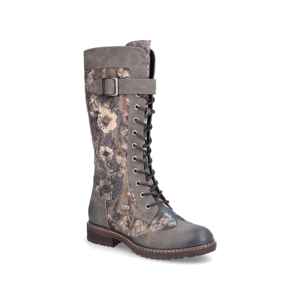 Rieker Floral Lace Long Boot