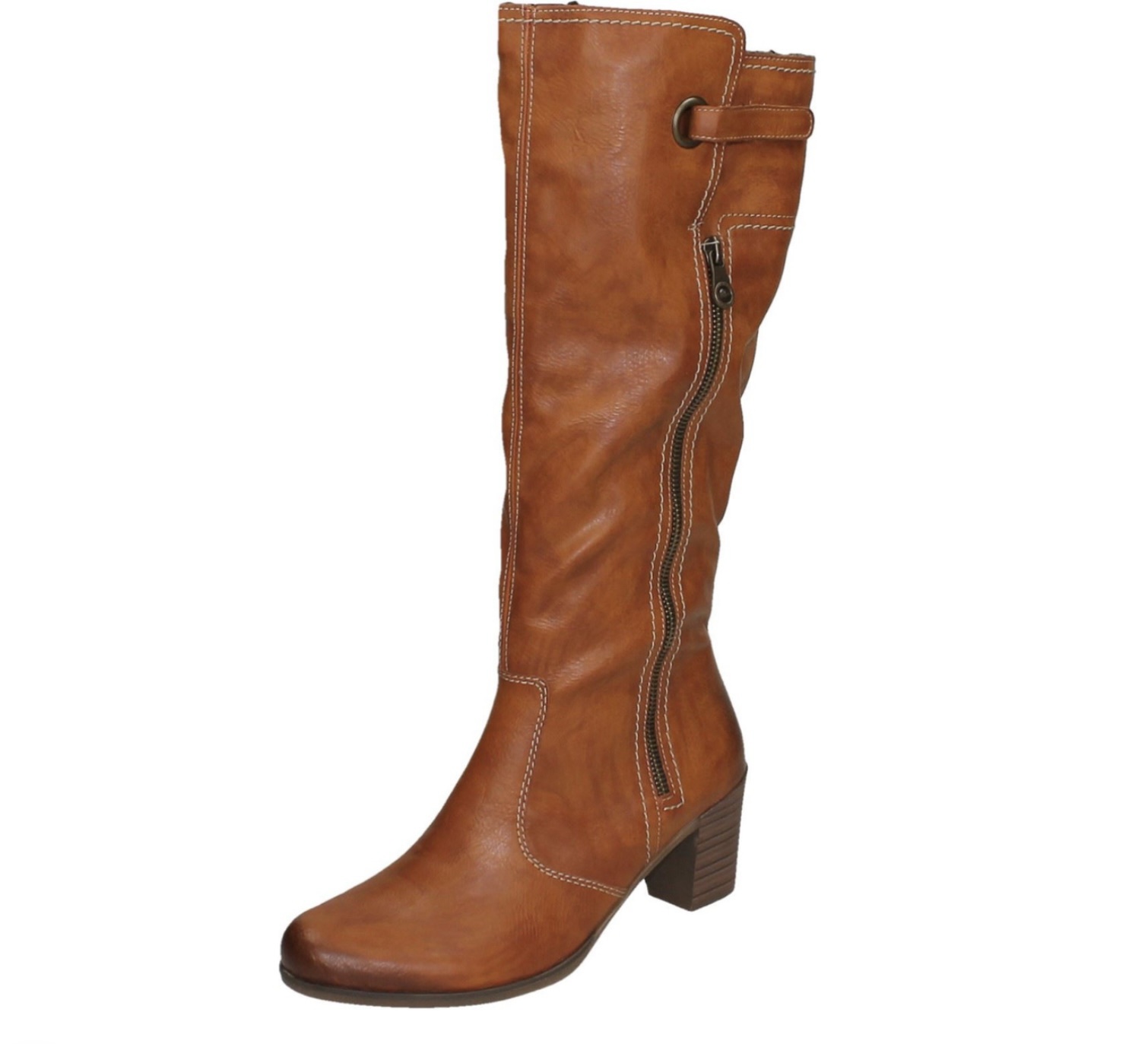 Rieker Heeled Long Tan Boot