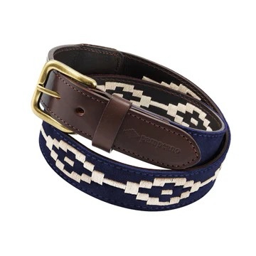 Pampeano Navy Suede Belt