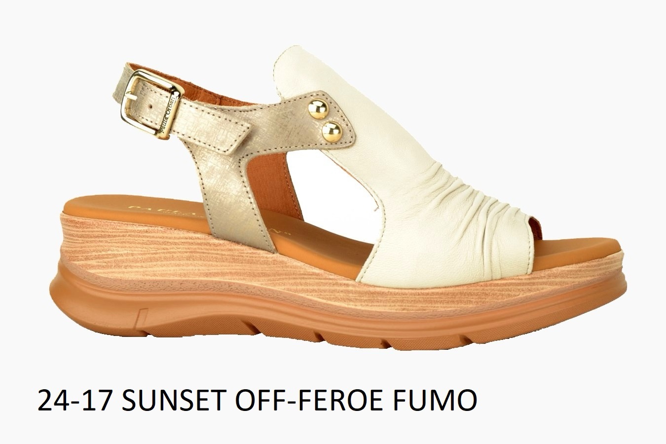 Paula Urban Off White Wedge Sandal