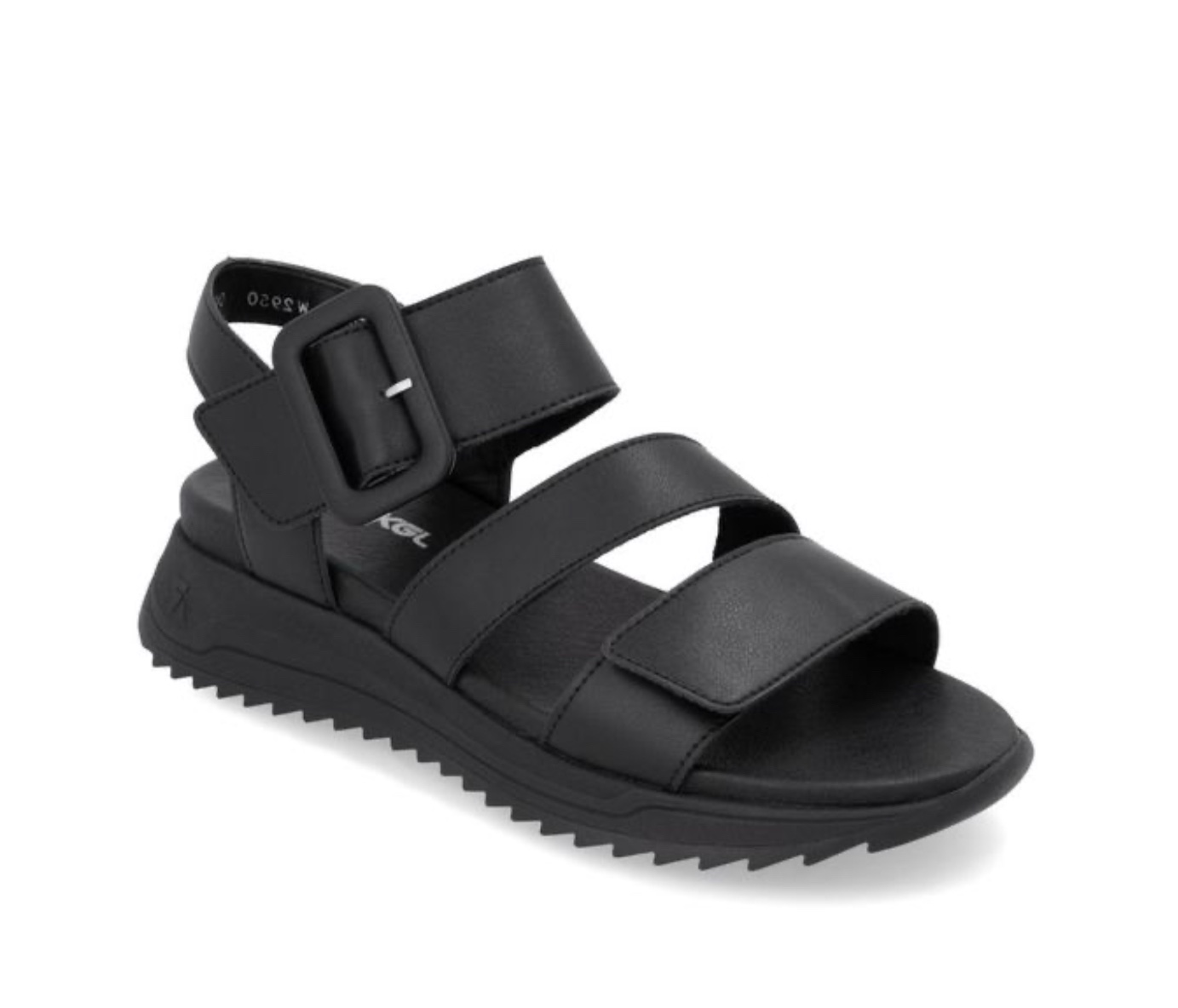 Rieker Black Wedge Sandal
