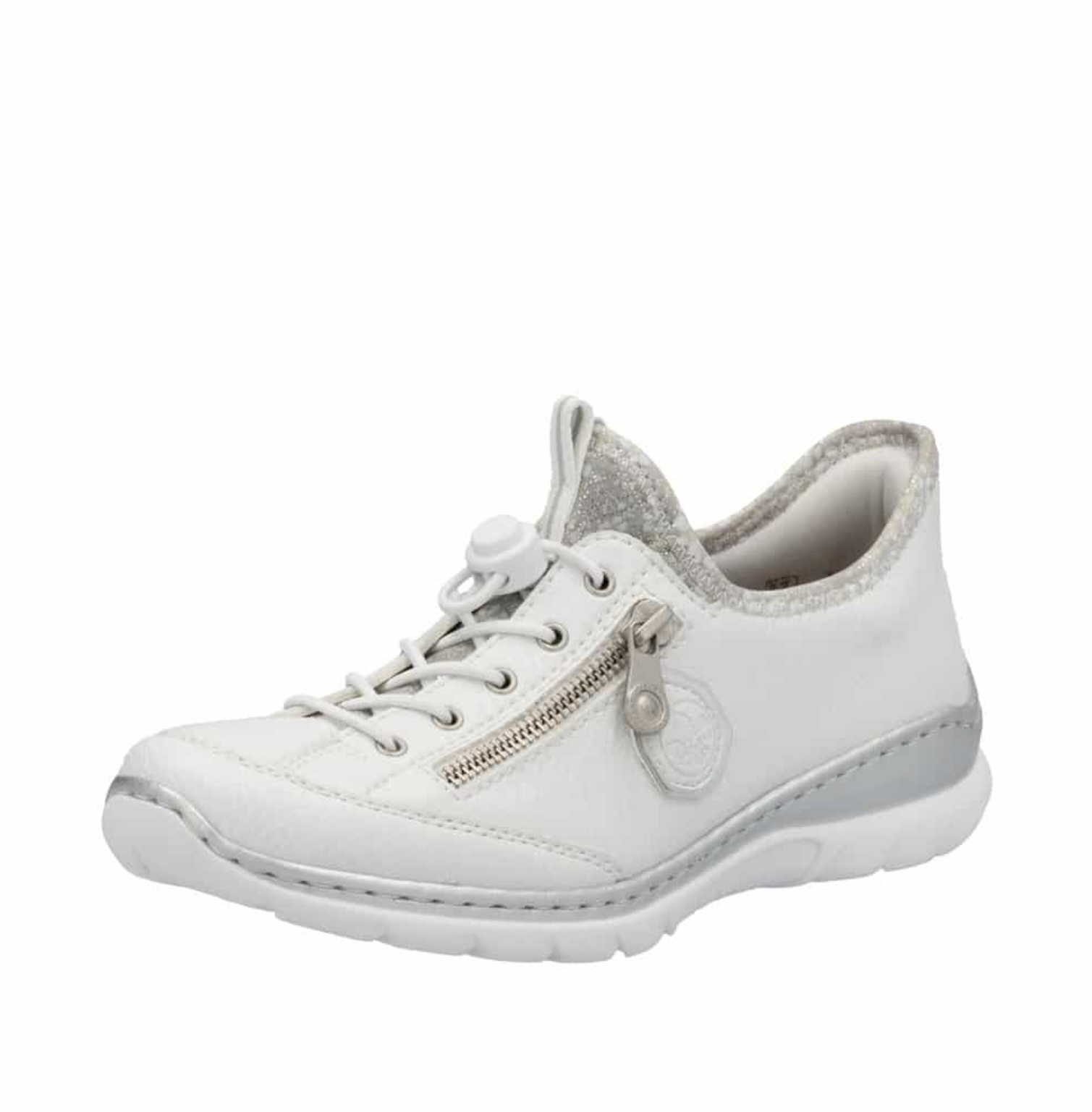 Rieker White Slip on Trainer