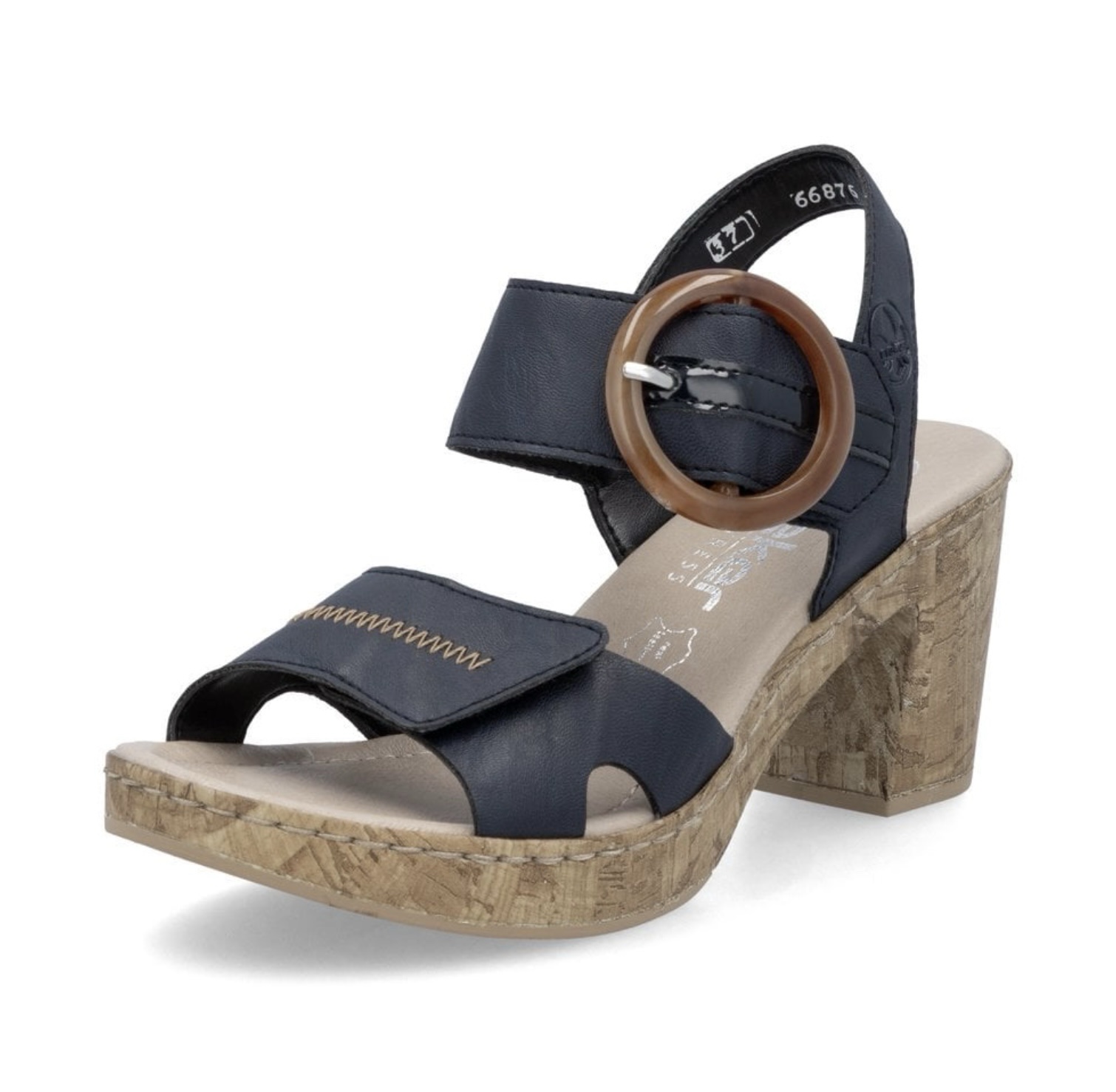 Rieker Navy Heel Sandal